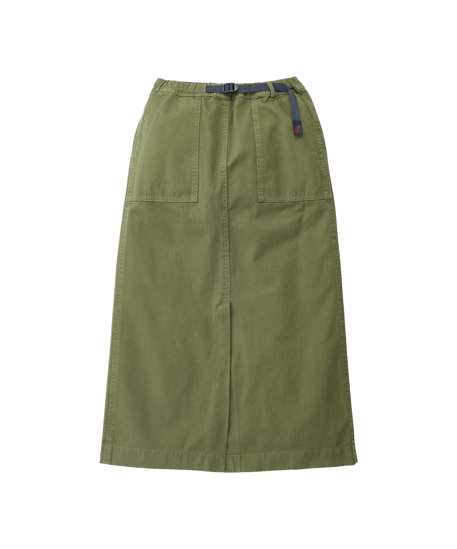 Gramicci Long Baker Skirt Olive women's utility maxi skirt