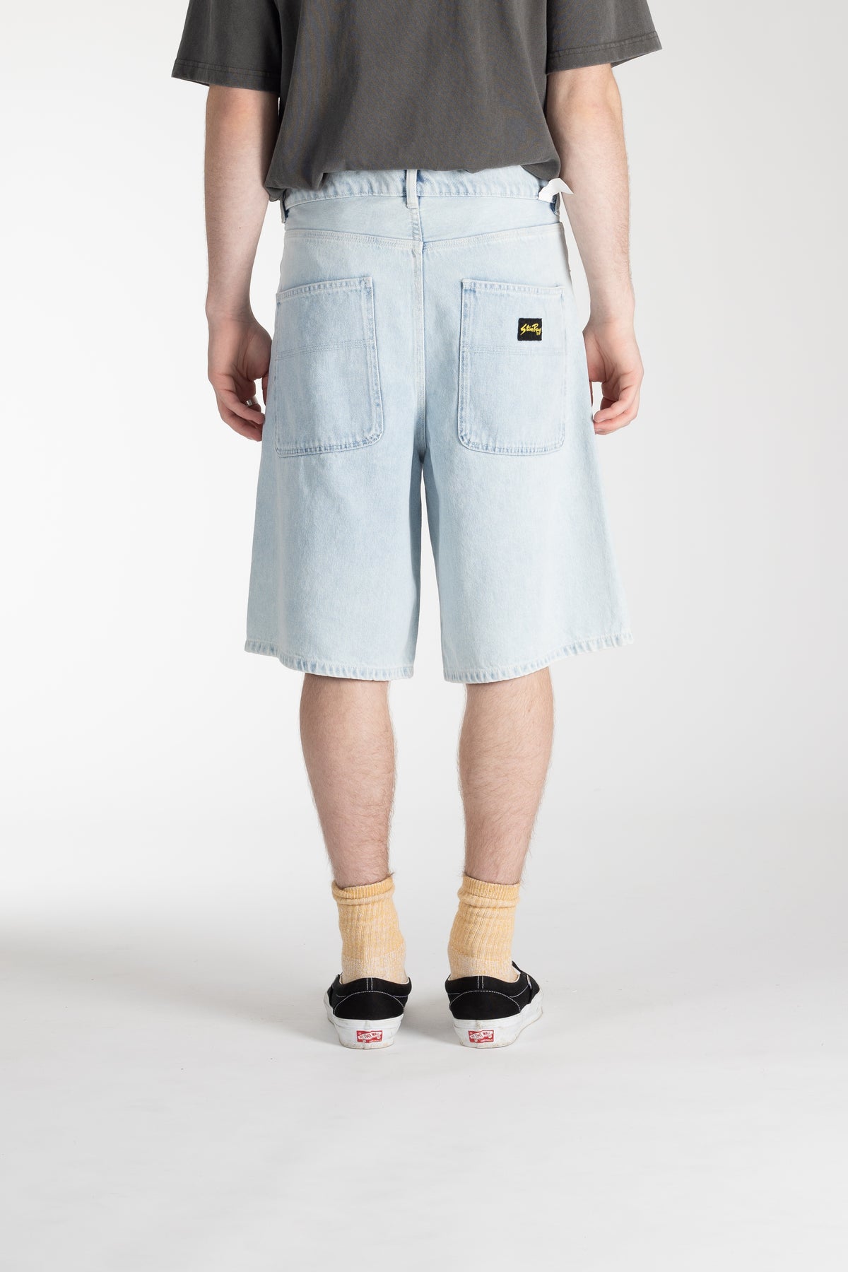 Stan Ray Wide 5 Short in lite blue denim with 12oz cotton denim