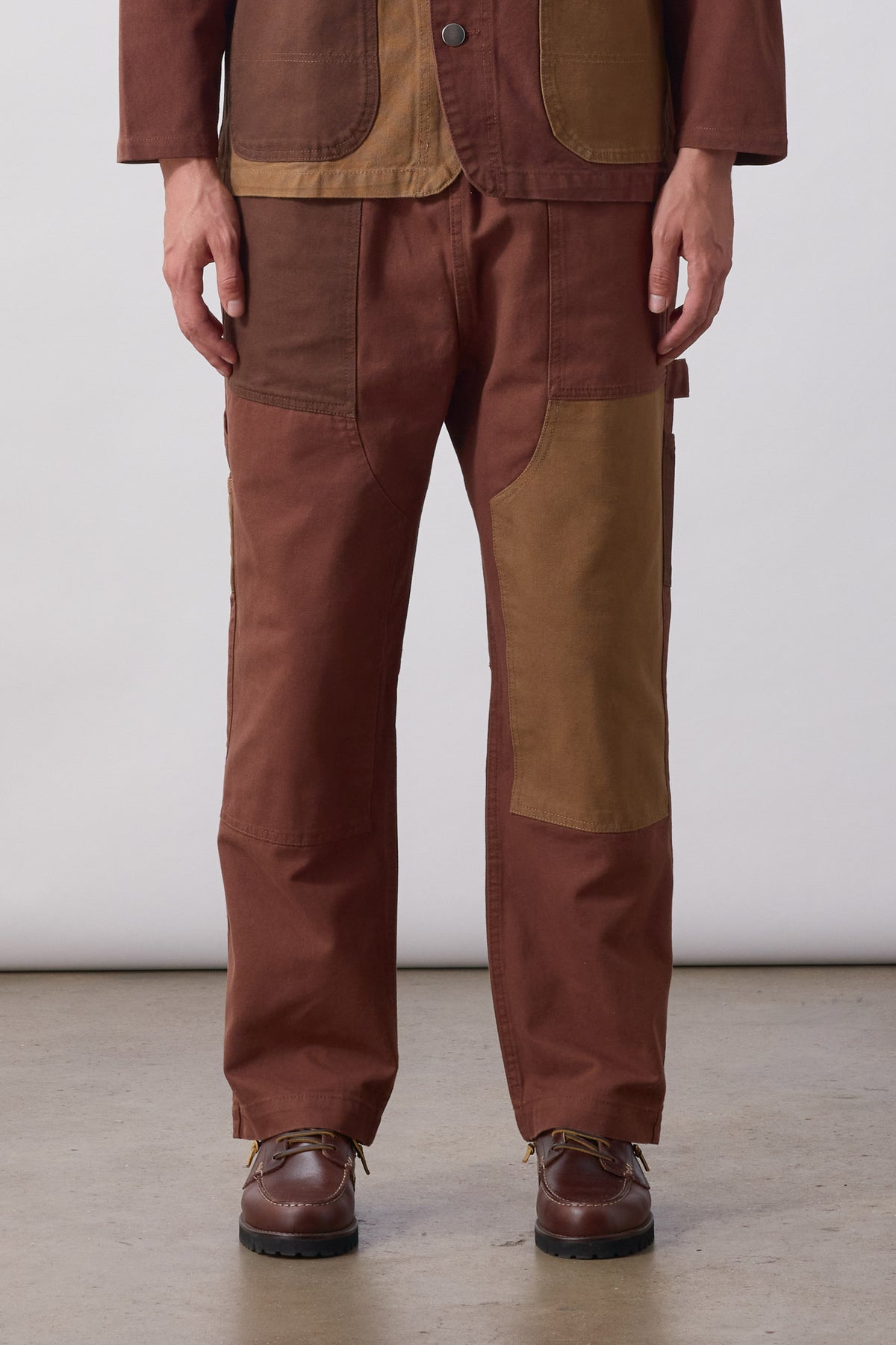 SW330-PatchworkUtilityChefPants-Brown-2-OnModel