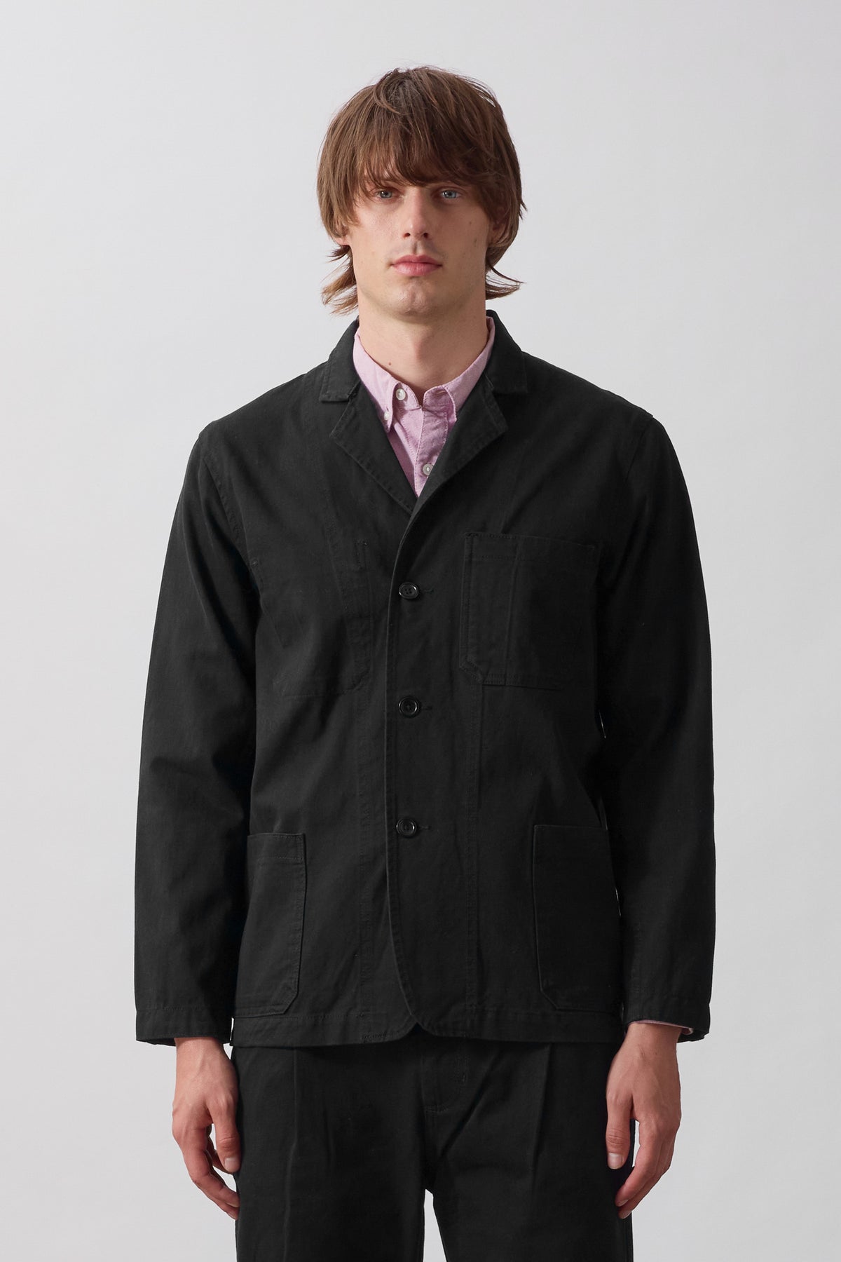 SW342-TwillServerSuit-Black-1-OnModel