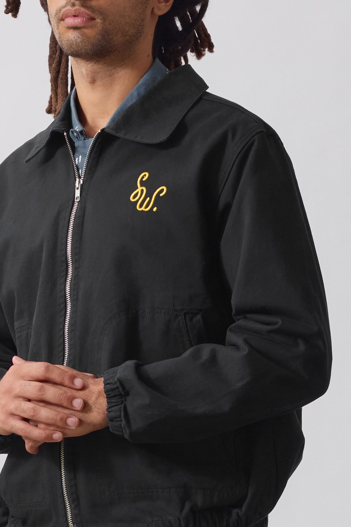 SW349-DoveWorkJacket-Black-5-OnModel