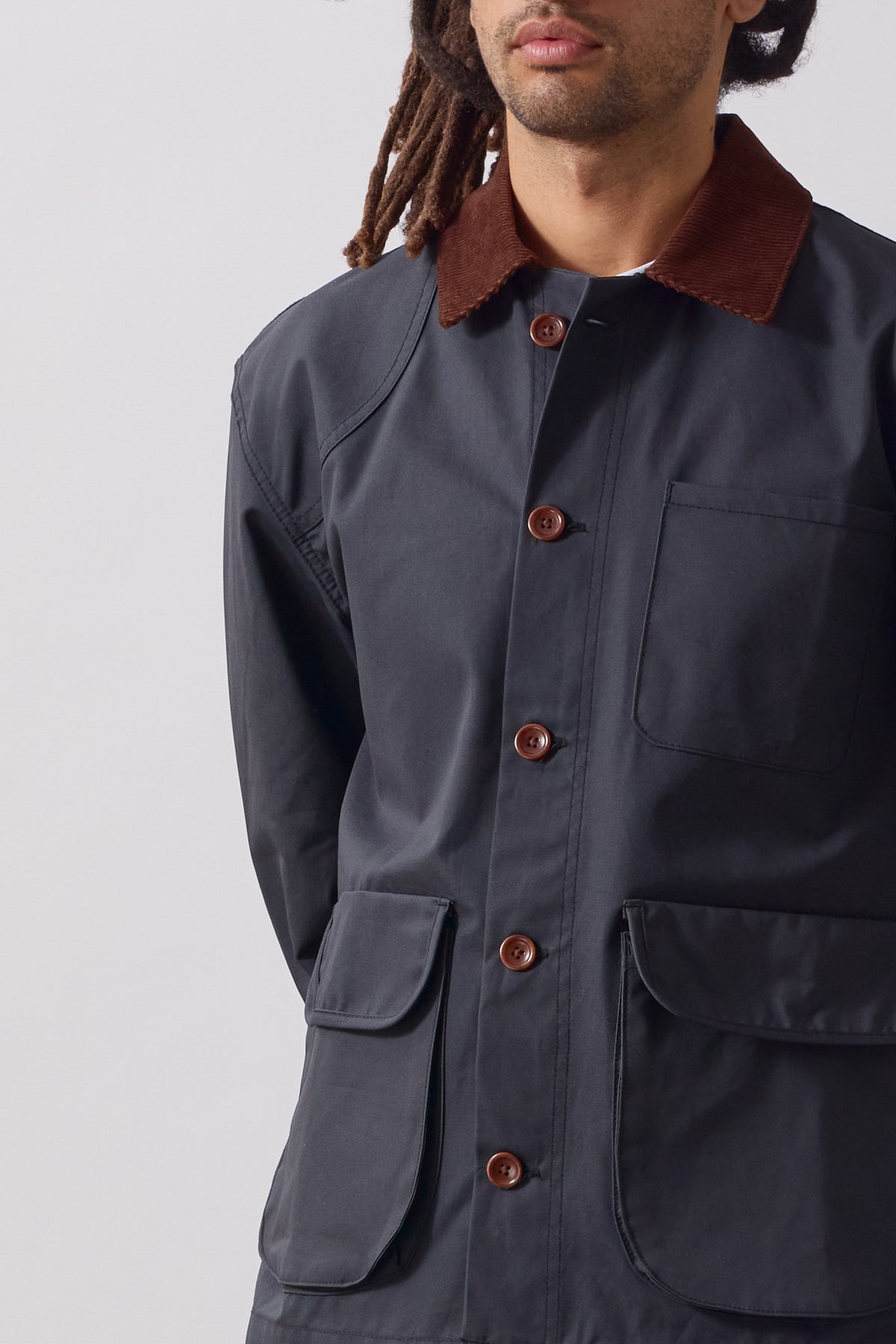 SW353-WaxedBarnCoat-Black-4-OnModel