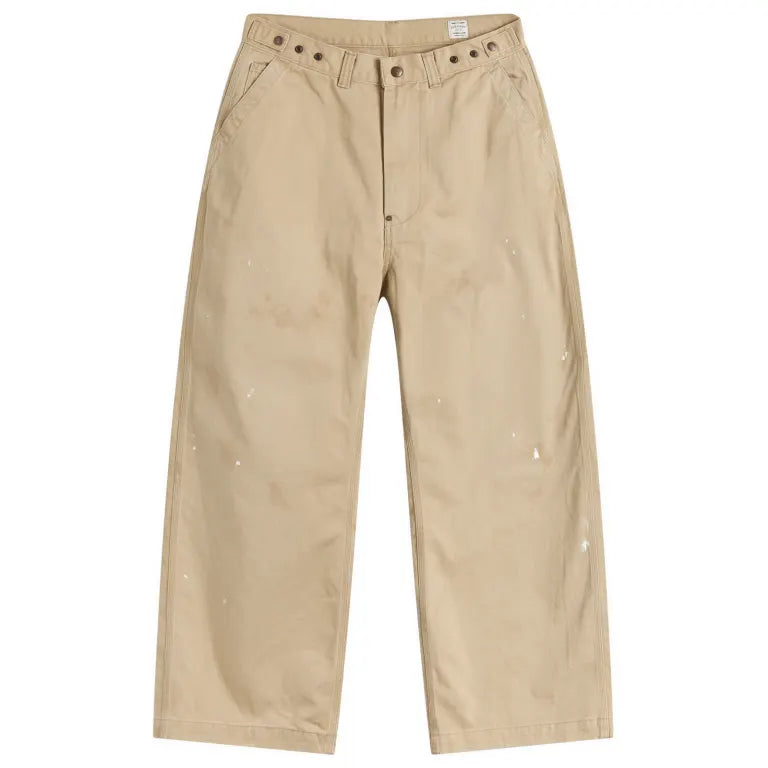 Premium beige wide denim pants Bell Pants fashion streetwear