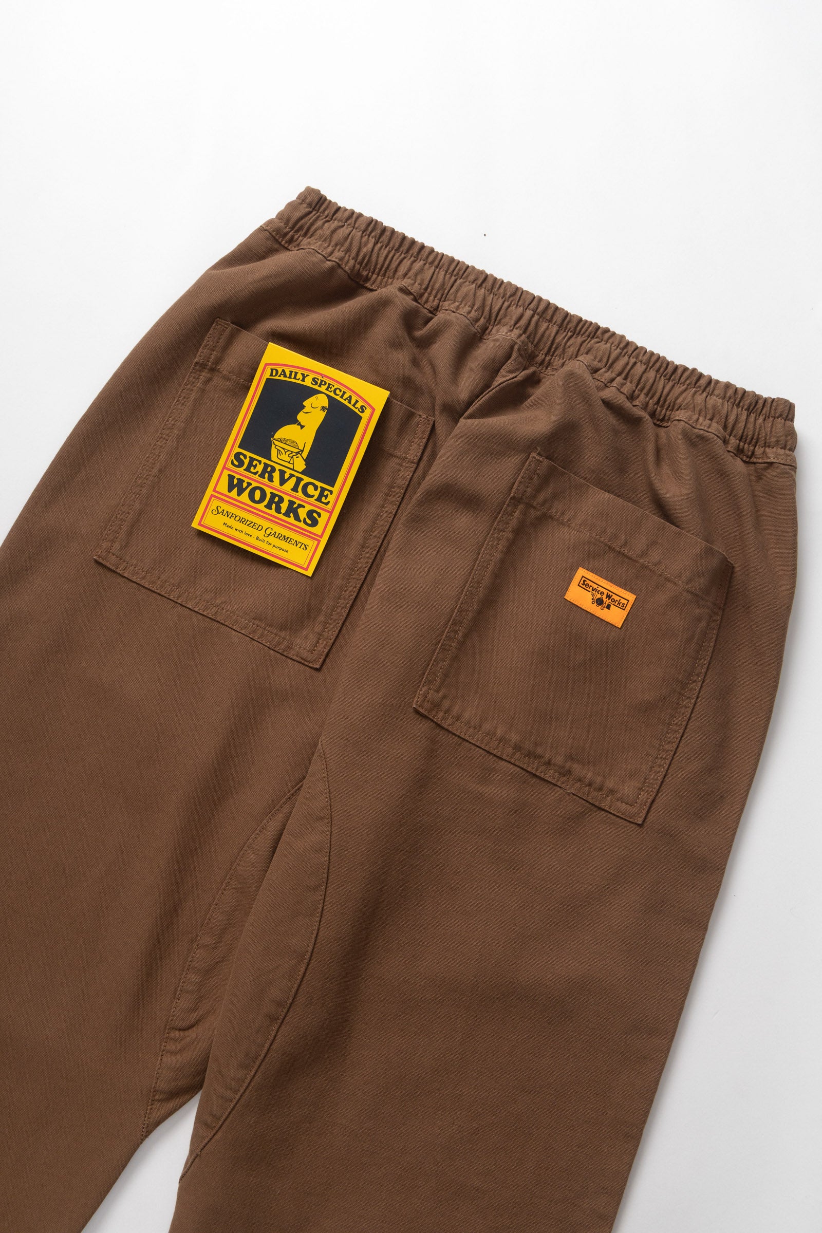 Bark chef pants pocket detail in cotton canvas workwear