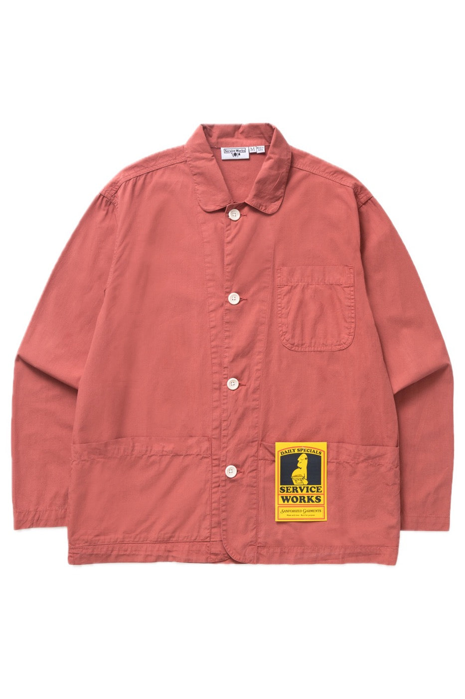 Clay easy chef overshirt front view in organic cotton