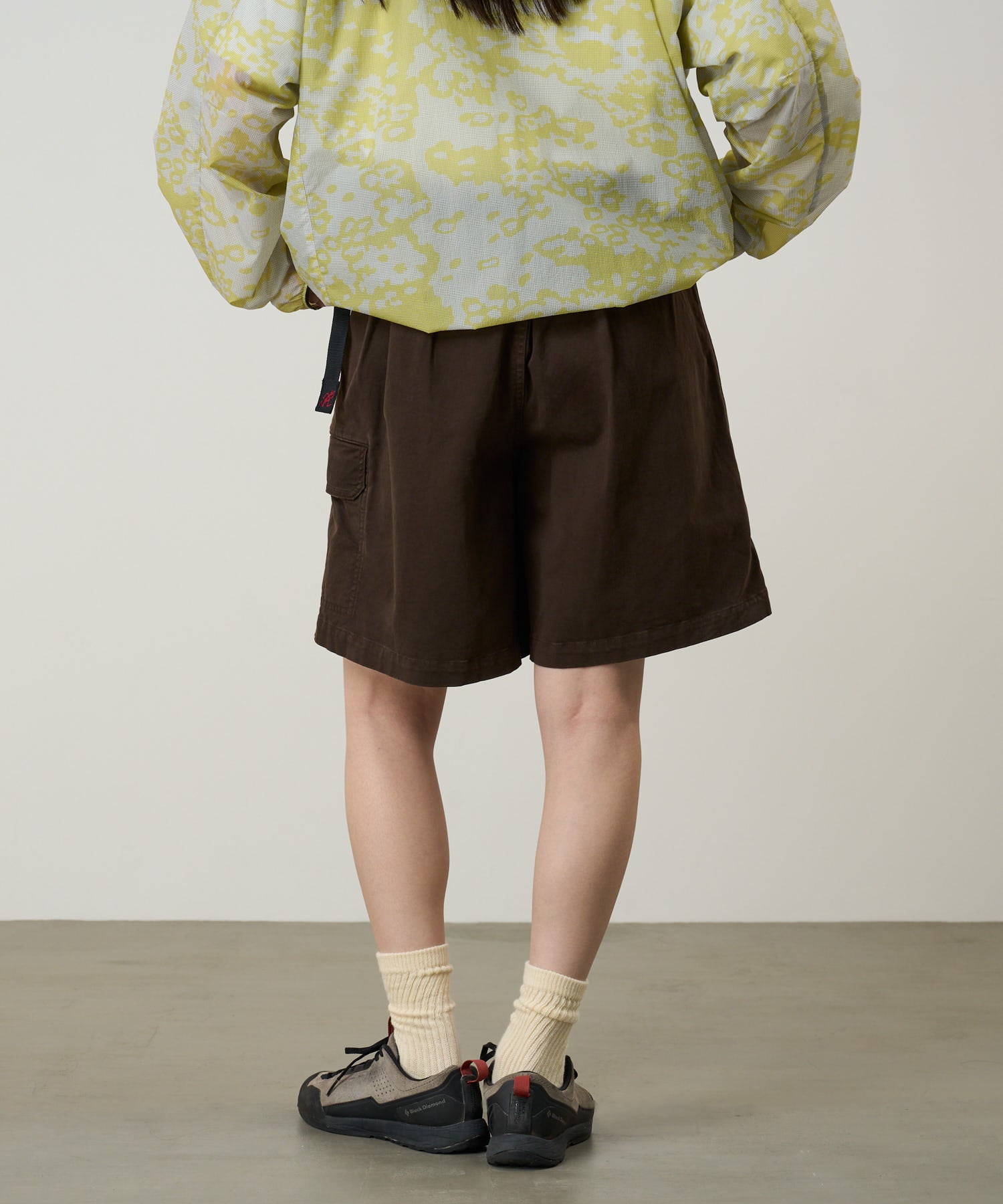 Back view of model wearing G-Skort in Chocolate