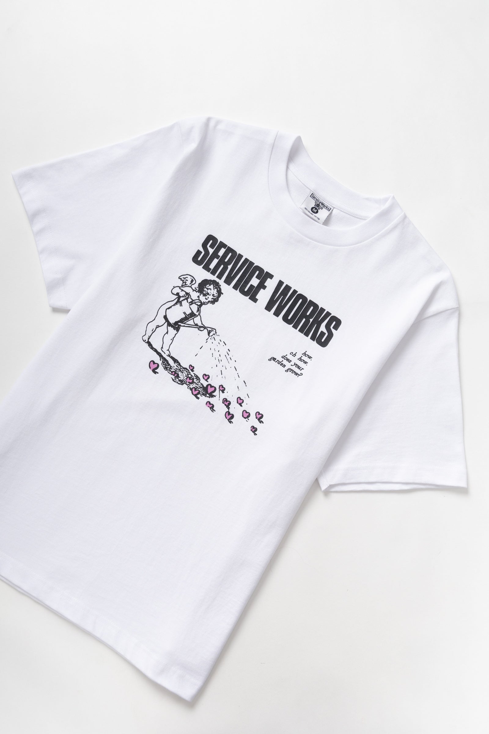 Garden Tee White by LE.SHOP – front detail view
