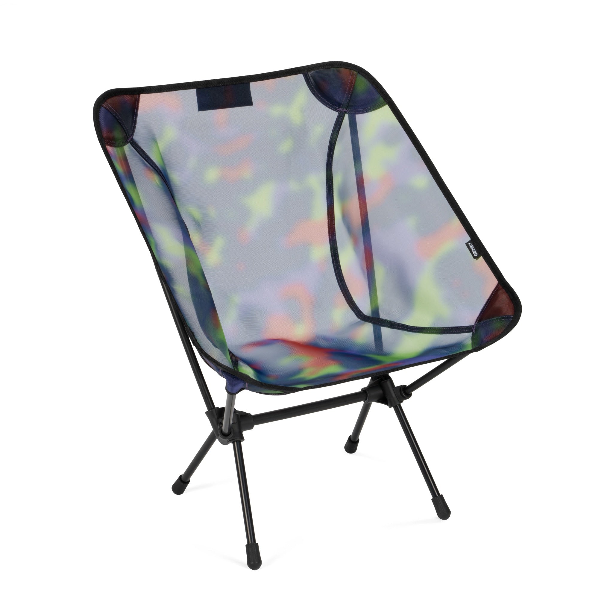Gramicci & Helinox Chair One in camo featuring lightweight portable design with tie-dyed mesh fabric front product view