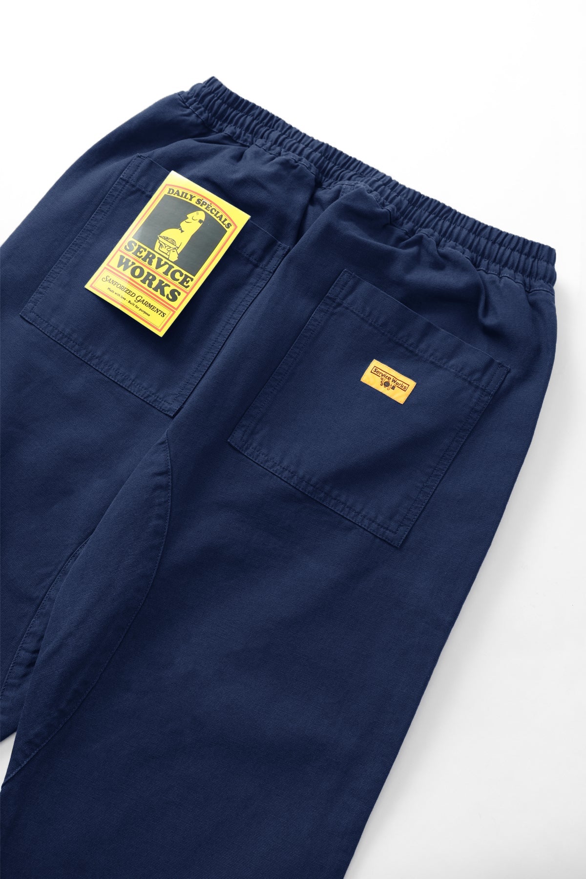 Service Works Classic Chef Pant Navy side view relaxed fit trousers