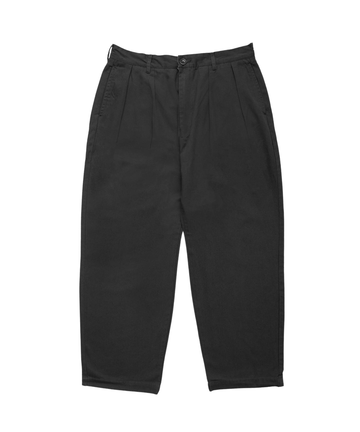 Service Works Drill Part Timer Pant in Black featuring balloon fit, double pleats, belt loops and slit pockets.