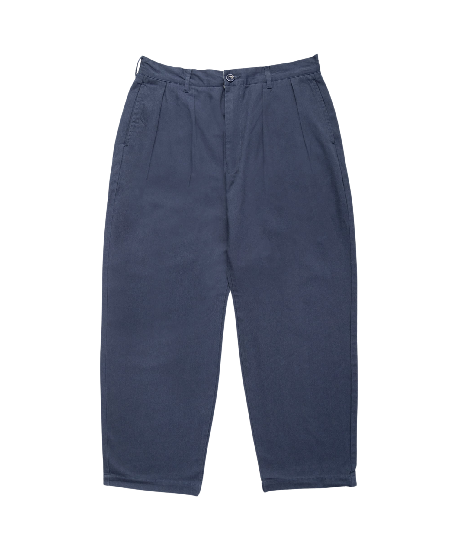 Service Works Drill Part Timer Pant in Navy featuring balloon fit, double pleats, belt loops and slit pockets.