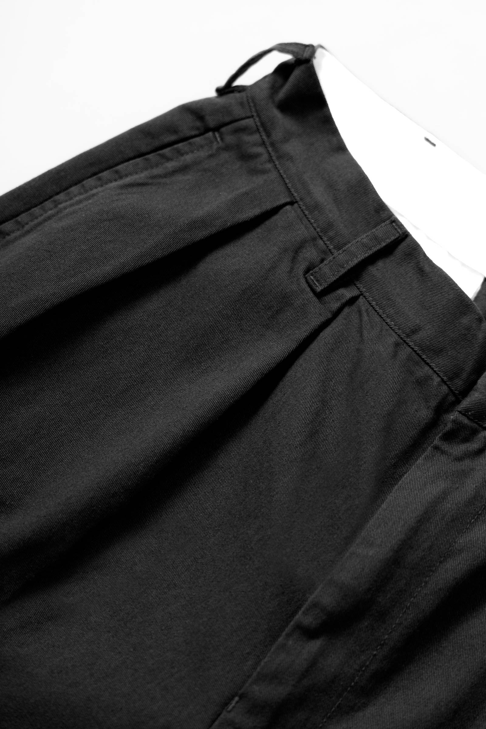 Back view of the Service Works Drill Part Timer Short in Black featuring a relaxed fit and rear pockets.