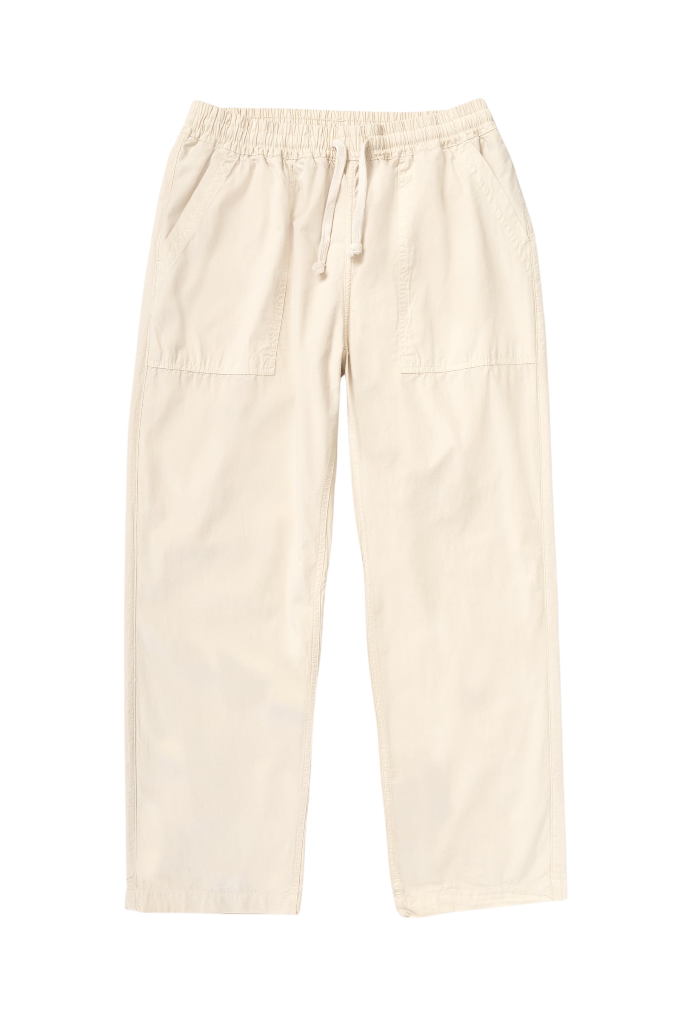 Service Works Poplin Chef Pants in White Oak with relaxed fit and drawstring waist on white background