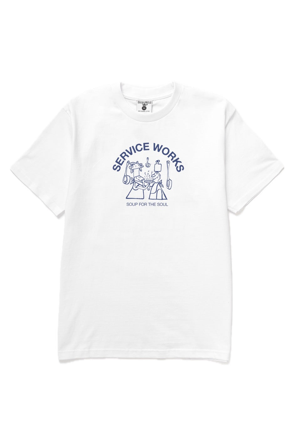White cotton Soup For The Soul tee front view premium streetwear relaxed fit t-shirt