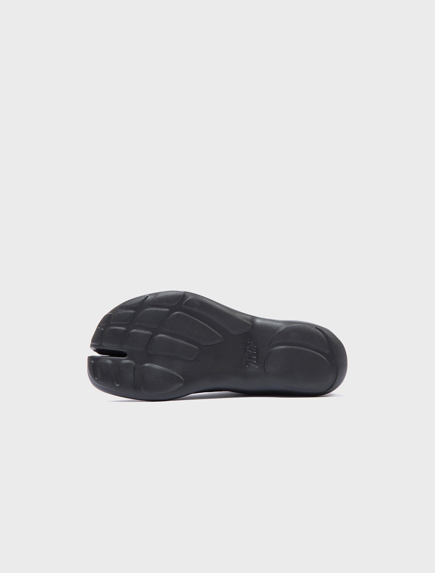 Bottom view of Brown Leopard Tabi sandals showing the lightweight EVA sole detail