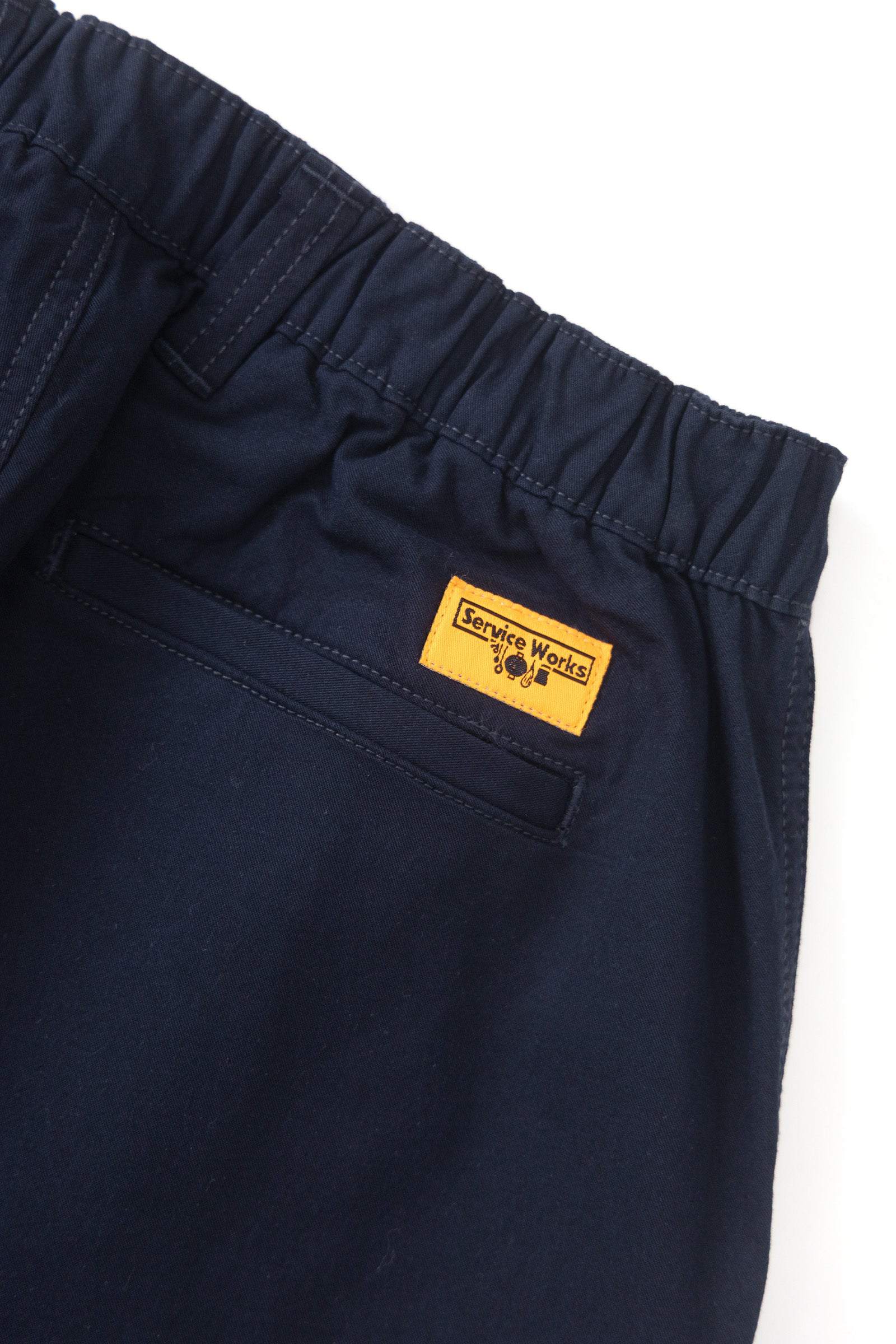 Dark navy twill waiter pants lifestyle view premium workwear trousers relaxed fit uniform pants outfit