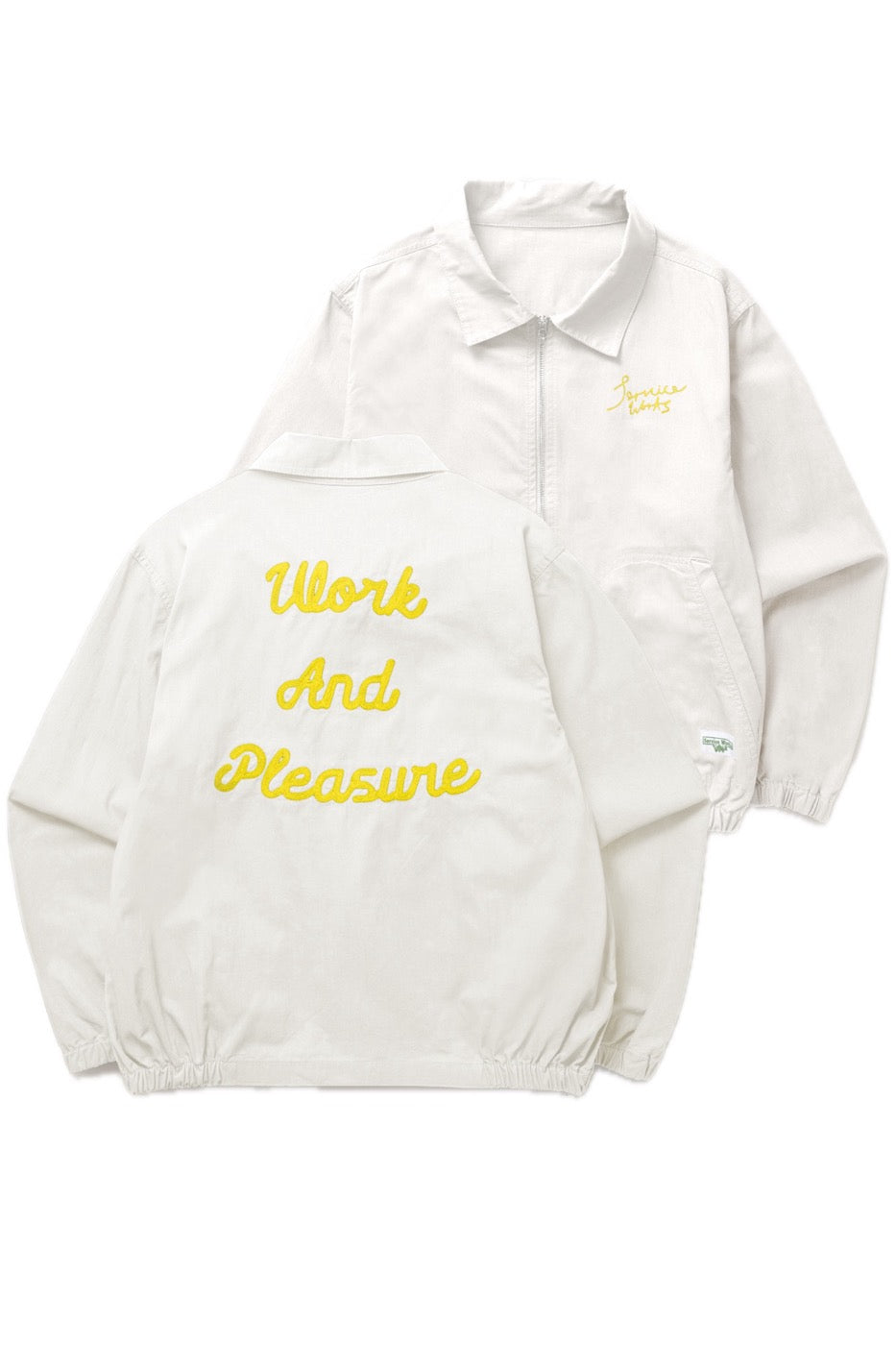 Twill Work Jacket White – side view organic cotton workwear jacket