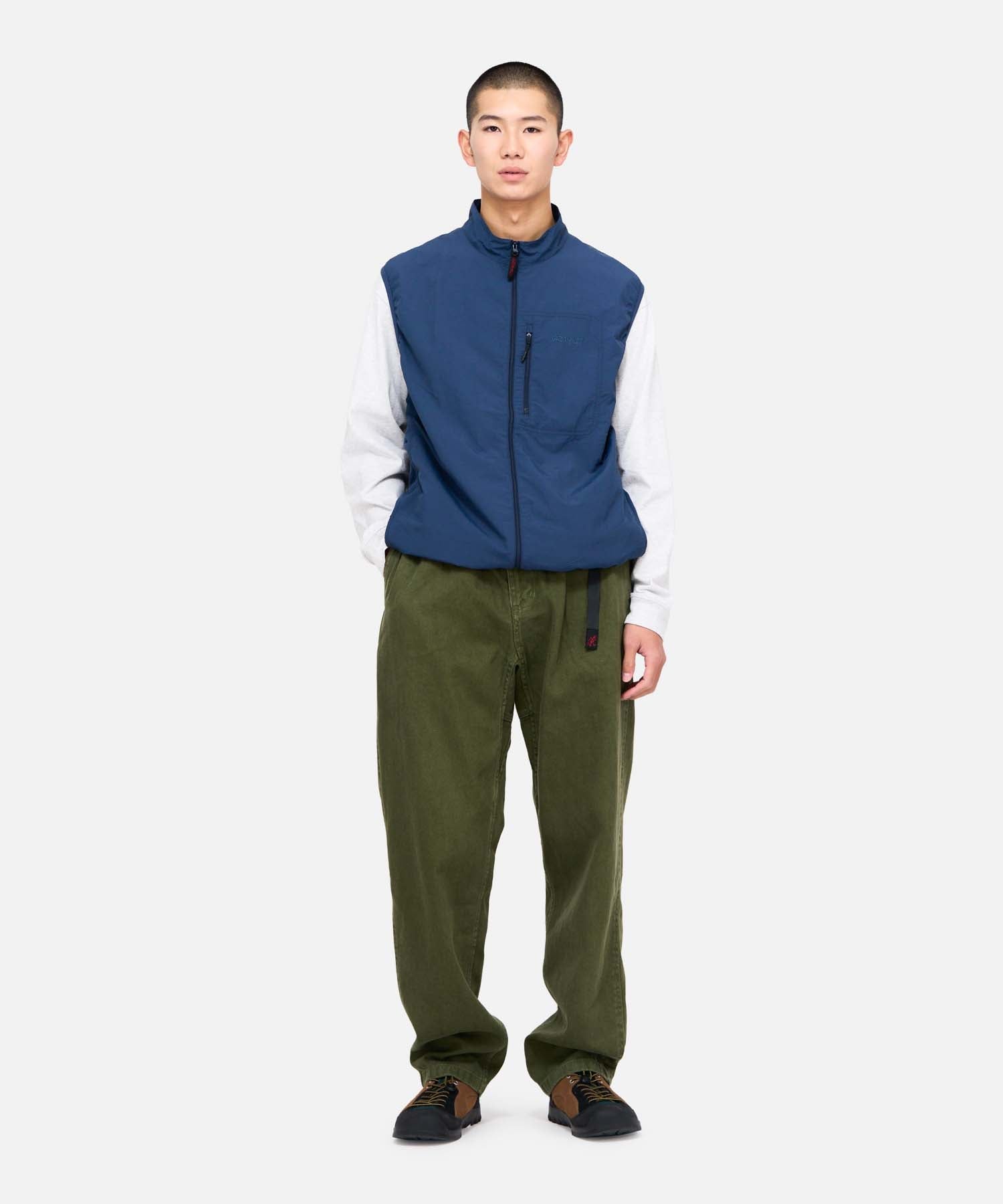 Gramicci Hemp Pant Hemp Olive relaxed fit trousers with rear pockets