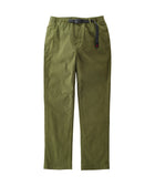 Gramicci NN-Pant Cropped Olive stretch twill pants with integrated nylon cinch belt