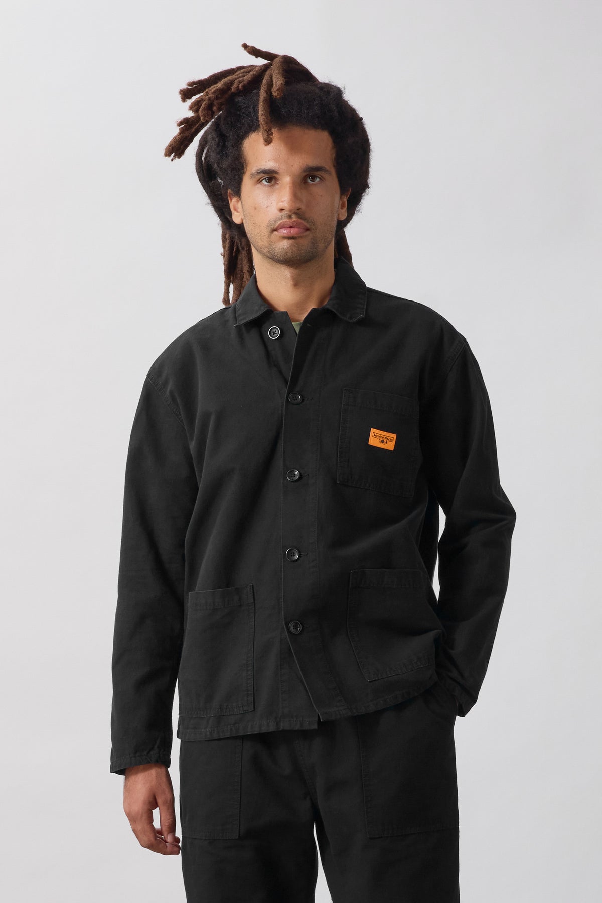 SW009-ClassicChoreShirt-Black-2-OnModel
