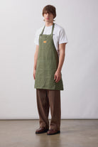 SW034-CanvasApron-Olive-1-OnModel