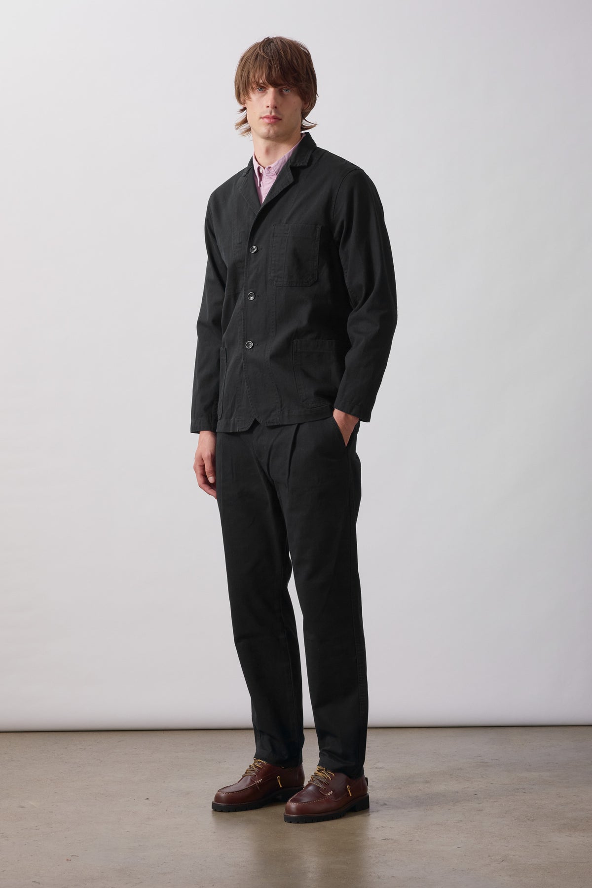 SW342-TwillServerSuit-Black-2-OnModel