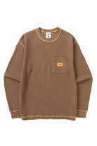 SW365-WaffleContrastLongSleeve-Brown-Yellow-1-Background-Removed