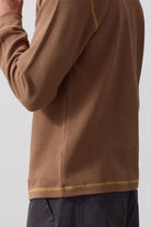 SW365-WaffleContrastThermalLSTee-BrownYellow-3-OnModel