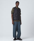 Taion Military V Neck W-Zip Down Vest in Black