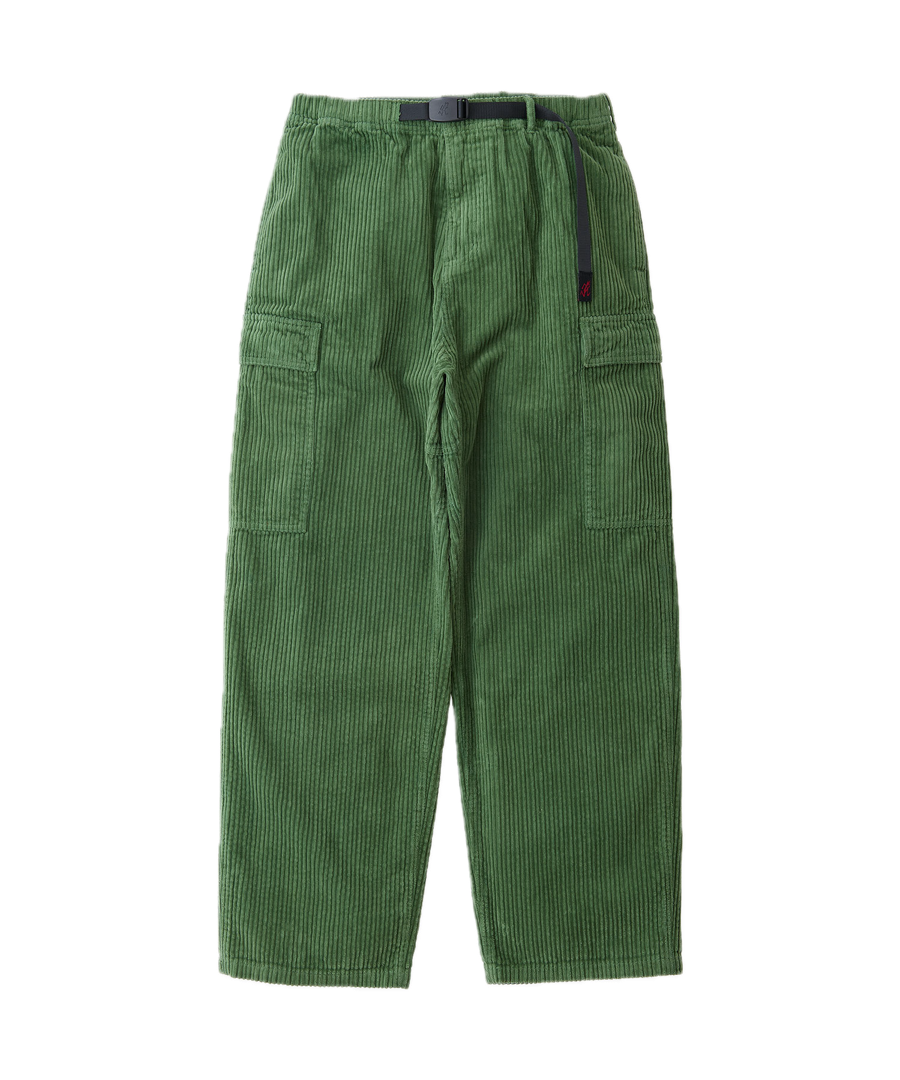 Pine Green Brockton corduroy cargo pants with relaxed silhouette, wide-wale cotton corduroy and utility pocket design