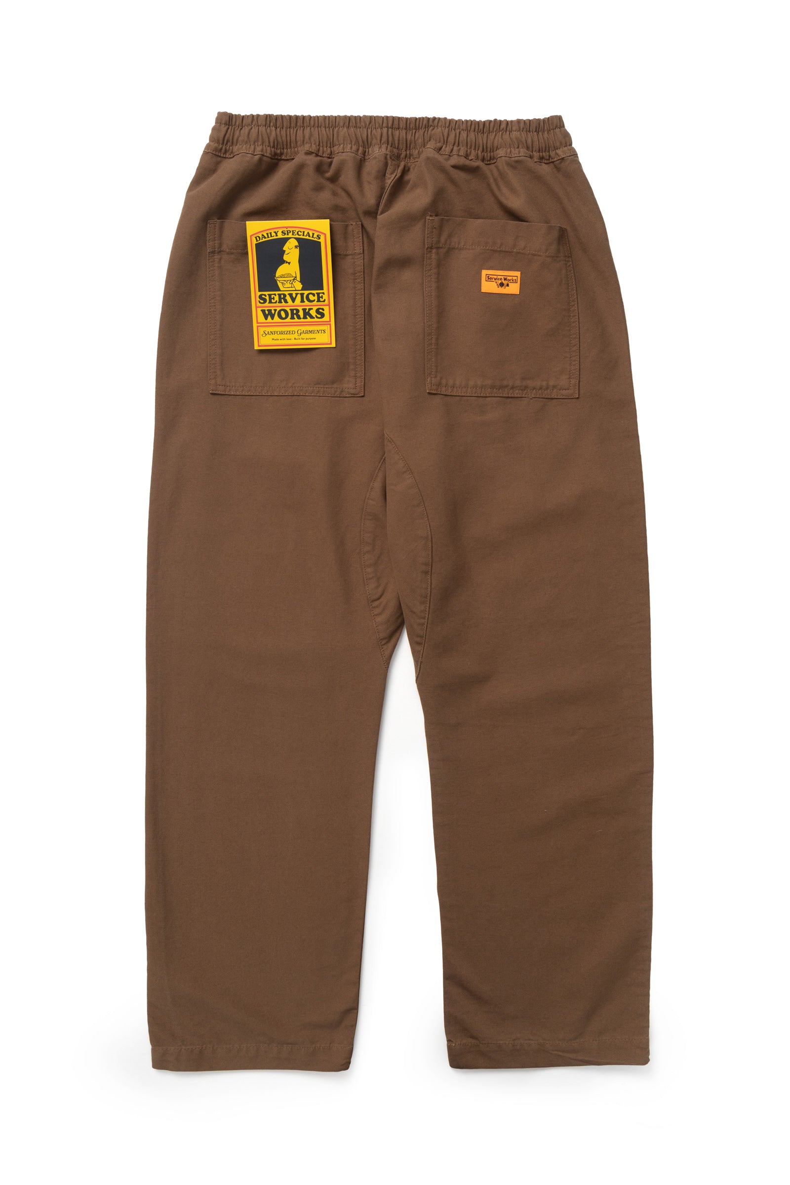 Bark chef pants side angle lifestyle view in cotton canvas