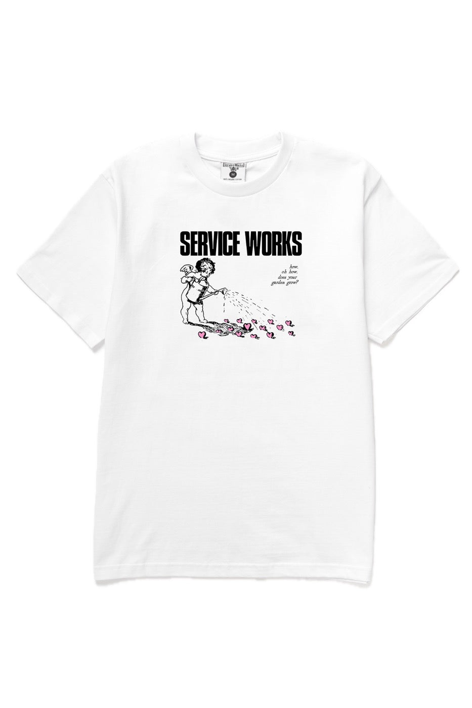 LE.SHOP Garden Tee White streetwear t-shirt front view in white color