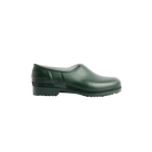 Gardenia Green Clogs made from recycled plastic and hemp with lightweight durable construction front product view