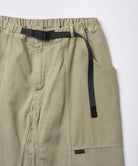 Close-up of Gramicci Gadget Pant Dried Sage showing utility pockets and durable cotton twill fabric