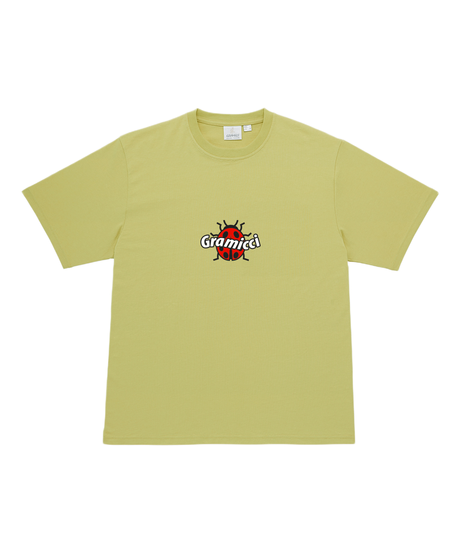 Gramicci Ladybug Tee Sweet Pea premium cotton graphic T-shirt front view