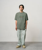 Gramicci Livin Tee Sage Pigment relaxed fit cotton t-shirt on model