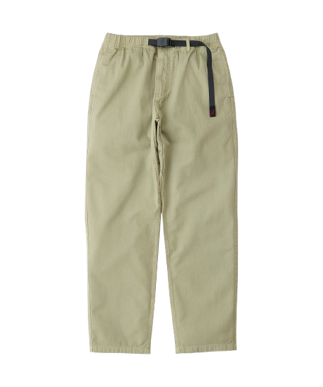 Gramicci Pant Cactus Pigment relaxed fit cotton twill pants with cinch belt by LE.SHOP