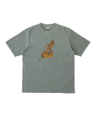 Gramicci Sculpture Tee in Grey Pigment eco cotton graphic t-shirt front view