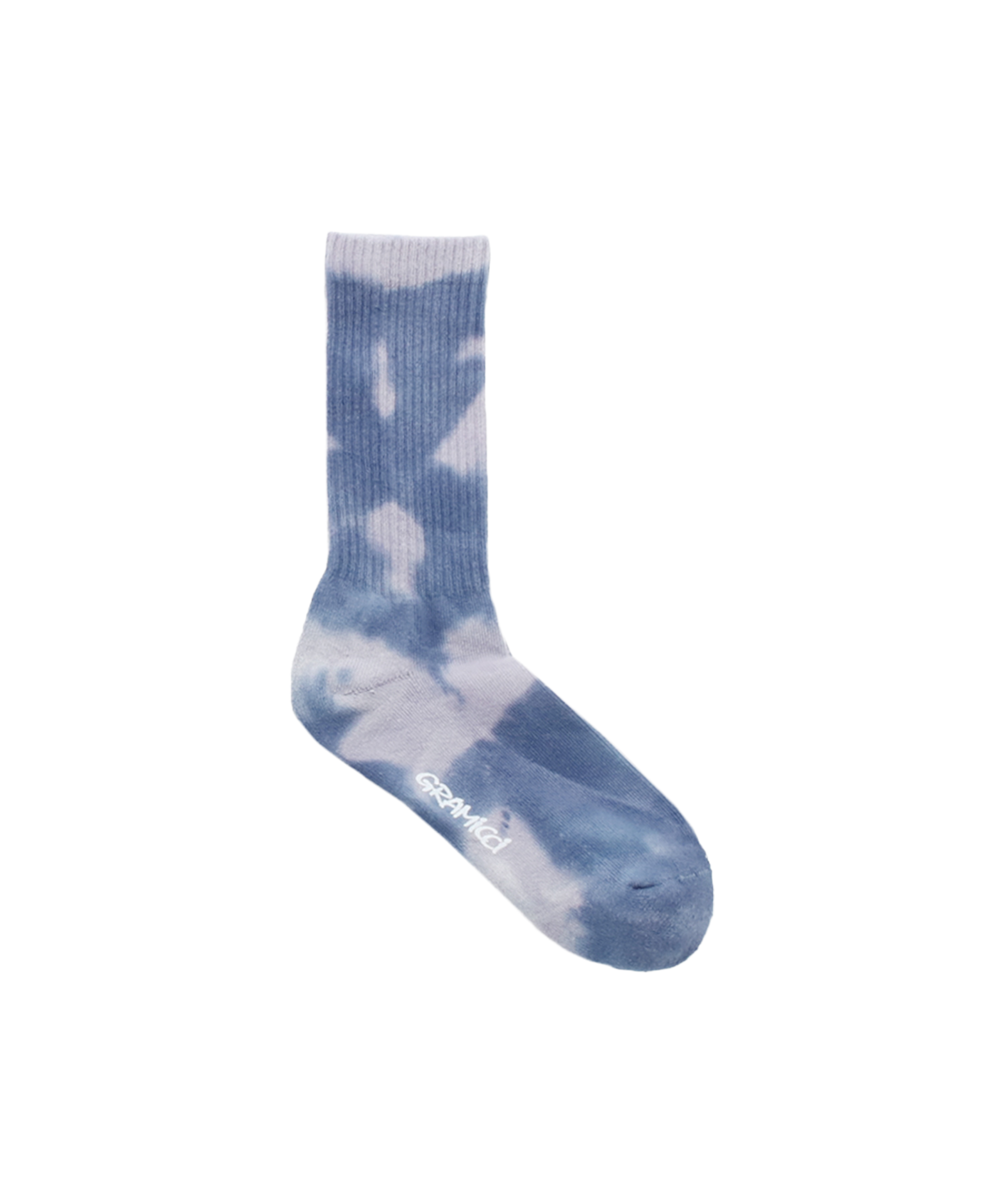 Gramicci Tie Dye Crew Socks F with a vibrant tie-dye design, soft breathable fabric and comfortable crew fit for everyday wear.