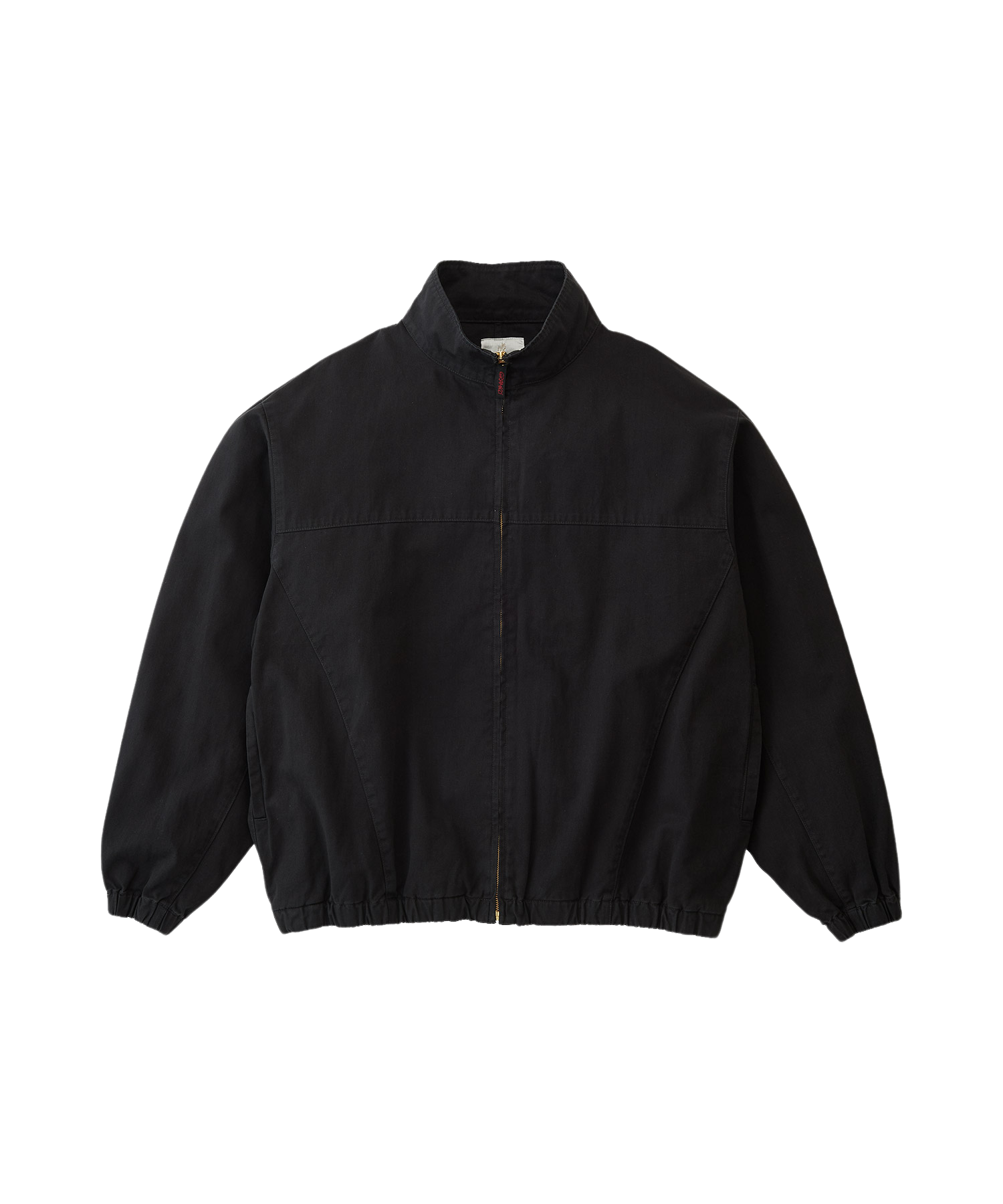 Gramicci Twill-Around Jacket Black in eco cotton twill with stand collar, zip closure, relaxed fit and durable everyday design.