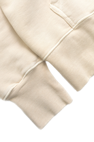 Natural beige loopback trademark hoodie lifestyle wear streetwear outfit view