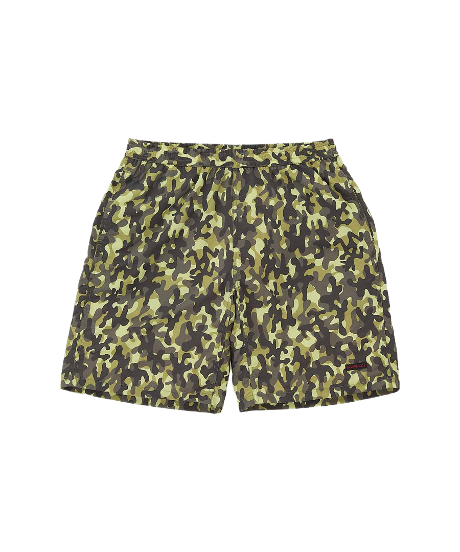 Nylon Reef Shorts Olive Camo by LE.SHOP – front view product image