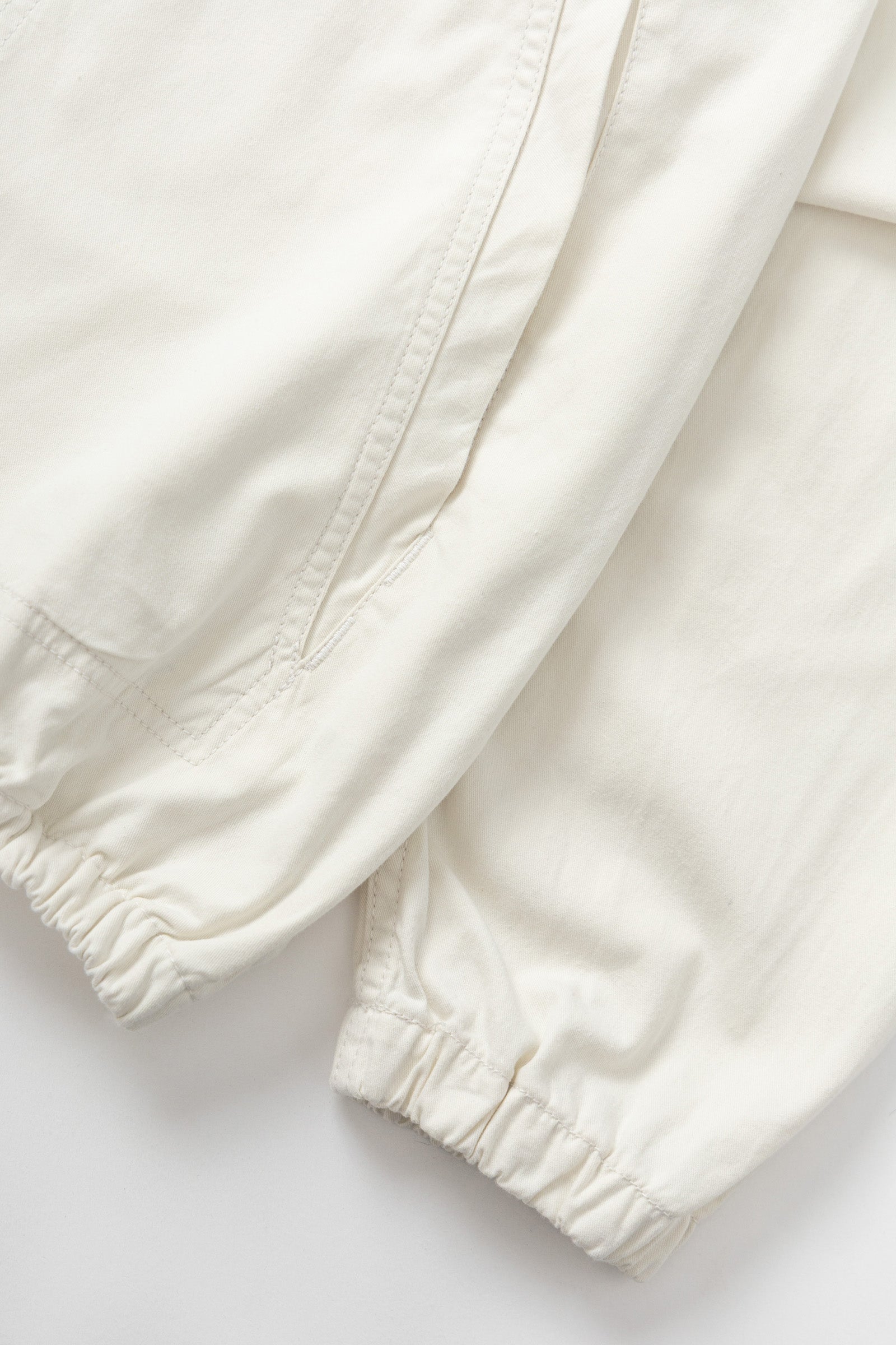 Off white twill work jacket for men back view, durable utility workwear with structured design