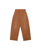Brown wide-leg Bell Pants by Ordinary Fits relaxed fit front view