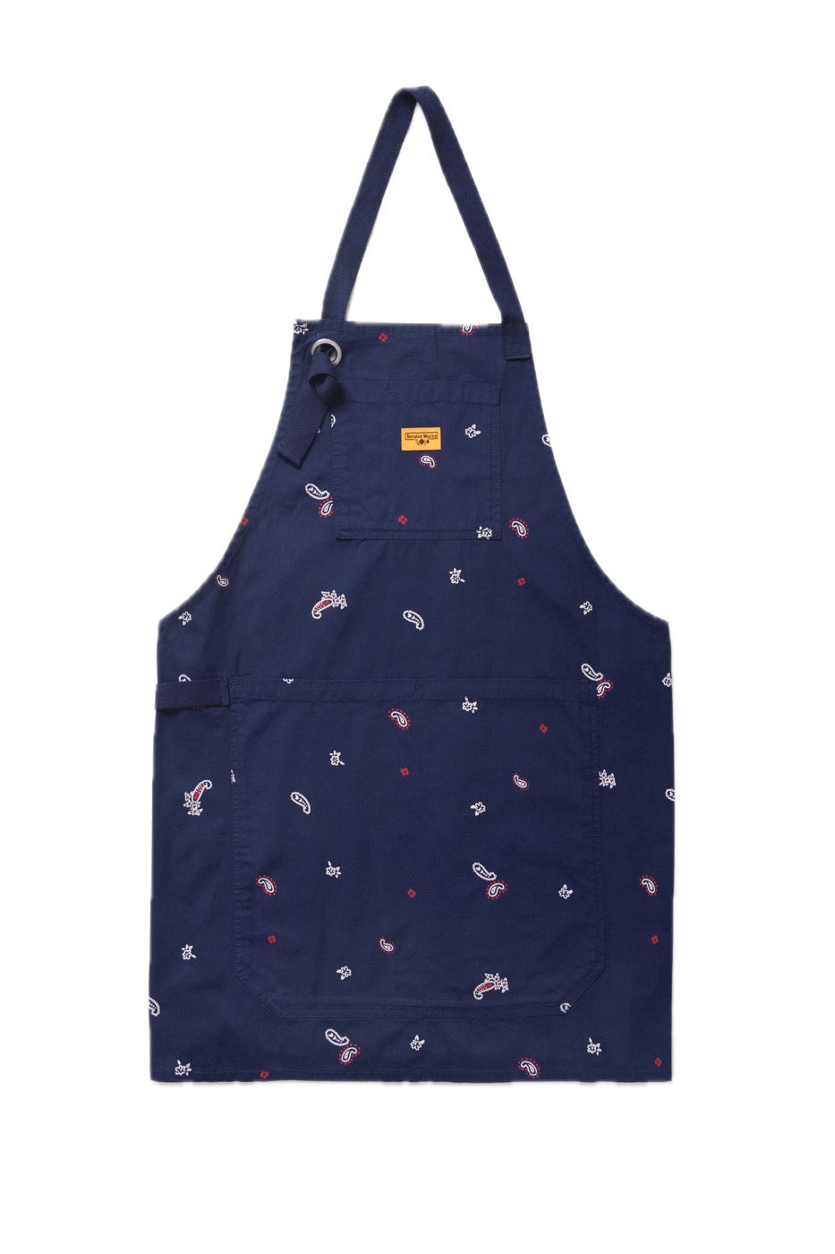 Royal paisley apron premium workwear apron for chefs baristas and creatives front view durable design
