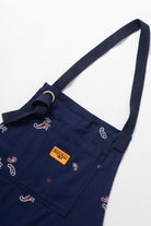 Royal paisley apron back view adjustable straps premium workwear apron chef barista durable cotton fit