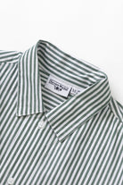 Back view stripe shirt in organic cotton poplin