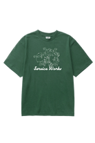 Forest green Pots & Pans Tee featuring organic cotton fabric, clean silhouette and standard fit front view streetwear t-shirt