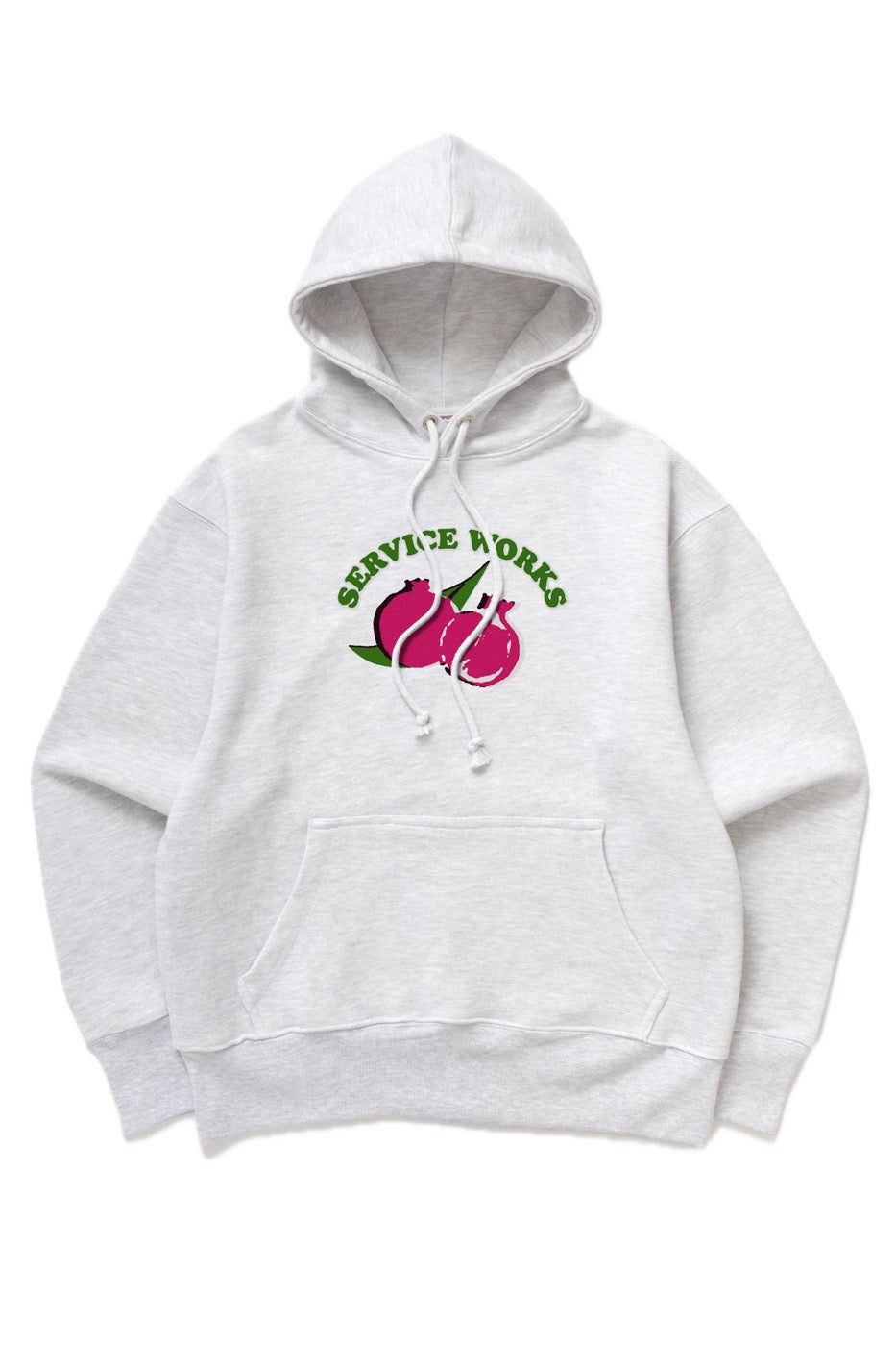 Ash grey oversized Radish hoodie premium cotton streetwear front view