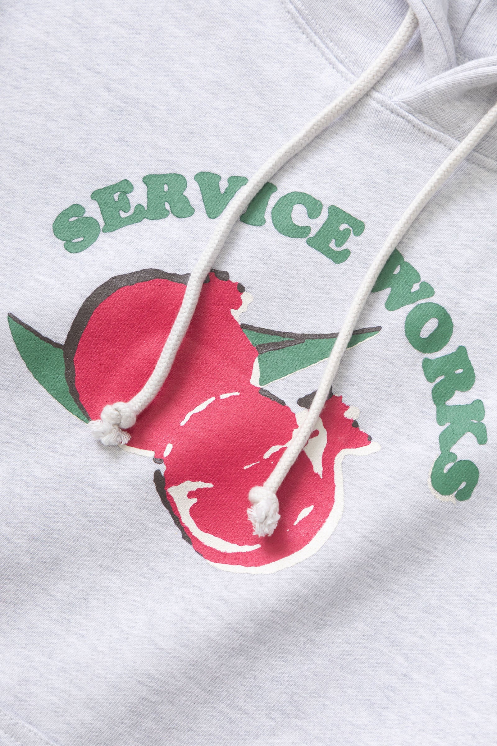 Ash grey Radish oversized hoodie front detail premium cotton streetwear design